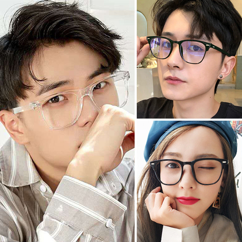 Transparent Computer Glasses Frame Women Men Anti Blue Light Round