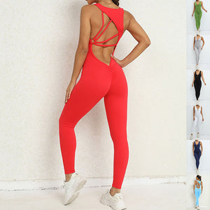 Yoga Jumpsuit V-shaped Back Design