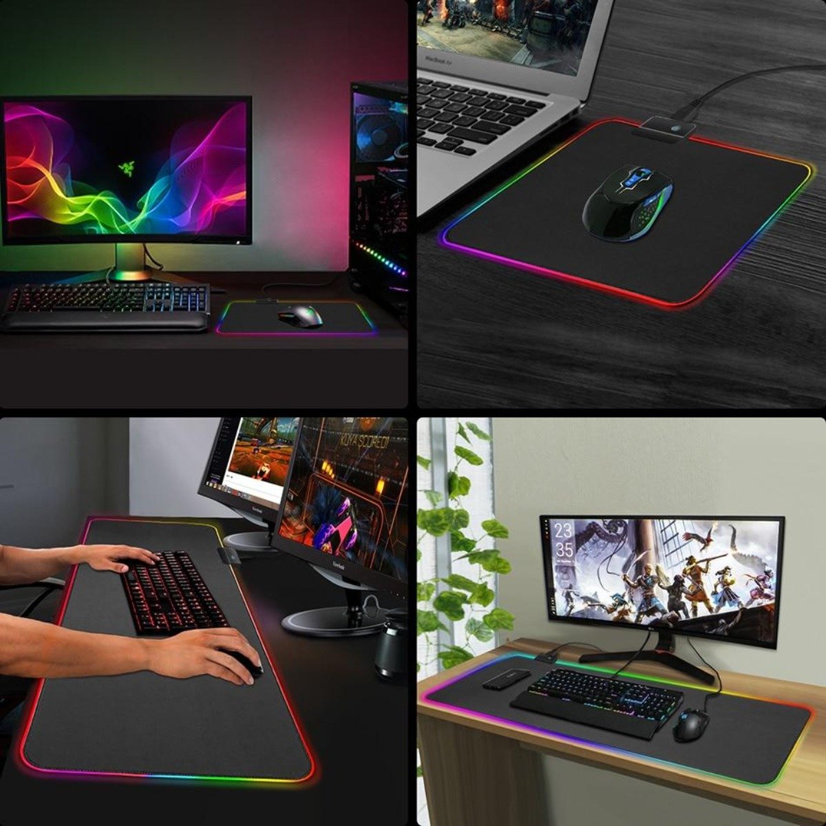 RGB Gaming Light Up Mouse Pad - 4msproducts